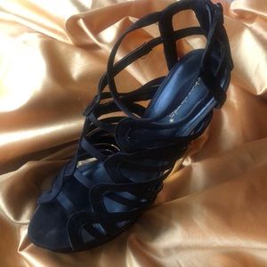 Black & Gold Platform heels